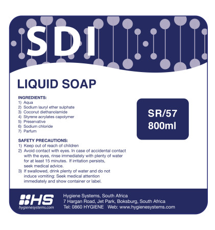 SSC-SDI-001 - SDI LIQUID SOAP - 800ml x 6