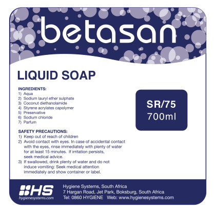 SSC-BET-002 - BETASAN LIQUID SOAP - 700ml x 6