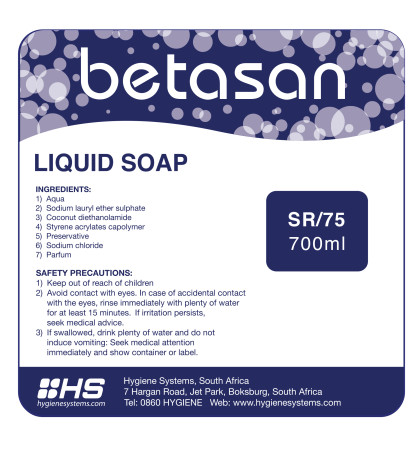 SSC-BET-002 - BETASAN LIQUID SOAP - 700ml x 6